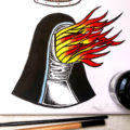 Gather Illustration Pete Reynolds Tattoo Study Full of Hell Trumpeting Ecstasy Nun