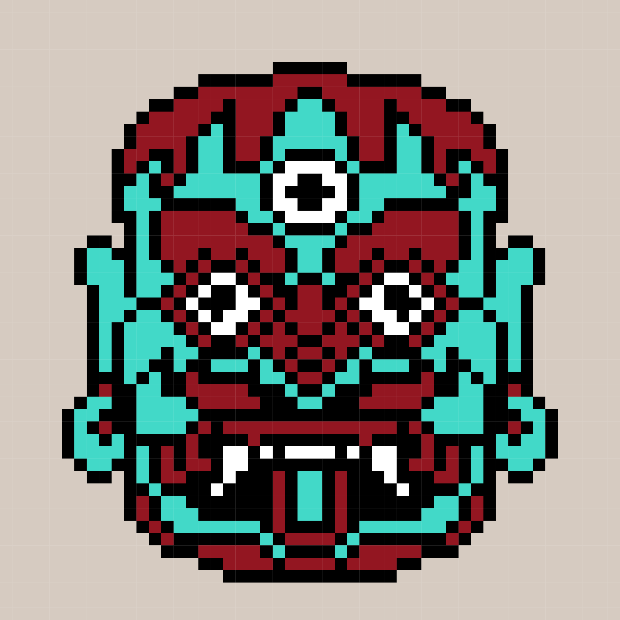Pixel mask nft art