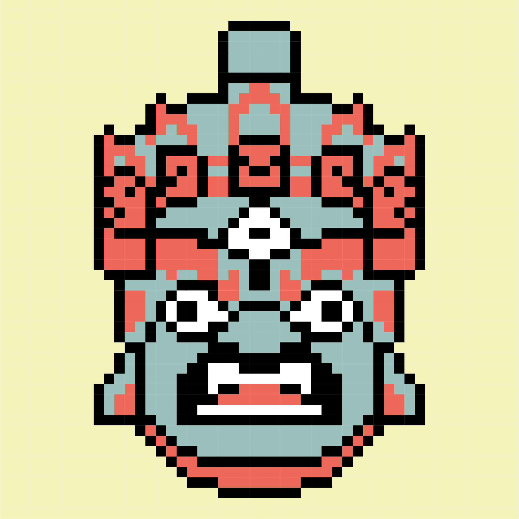 Pixel mask nft art