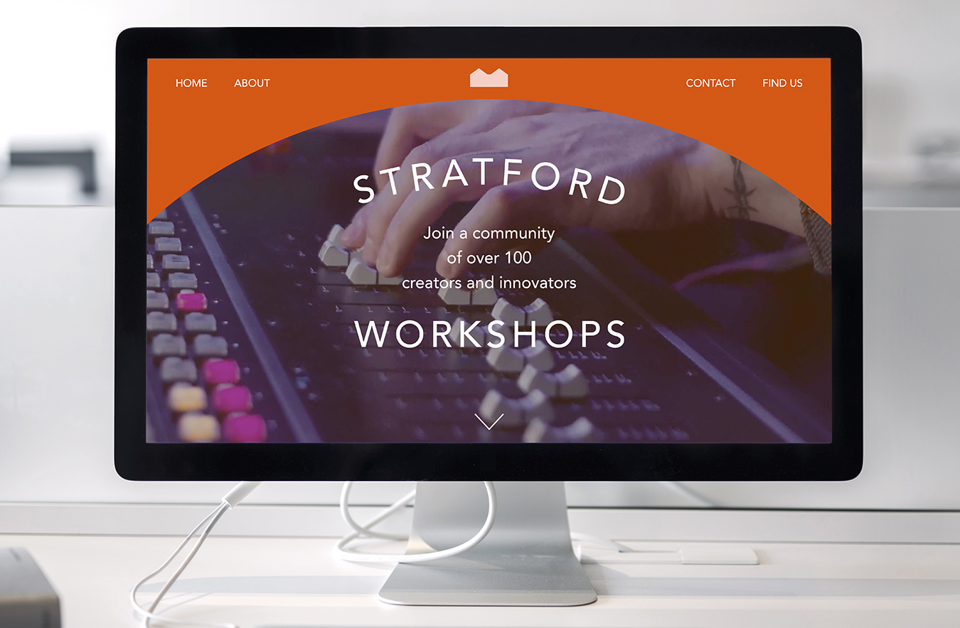 Stratford Workshops Website by Gather Design Pete Reynolds