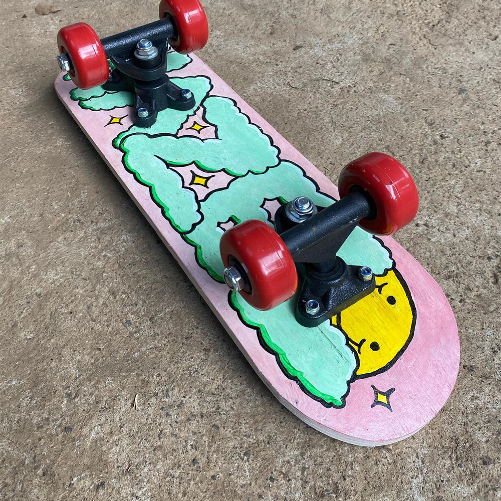 Pete Reynolds Gather Design Illustration Mini Skateboard Graphic Hand Painted for Hazel