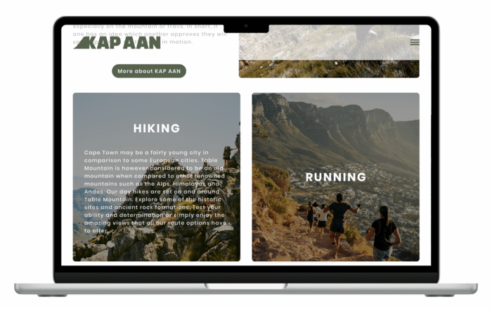Kap Aan Tours Website